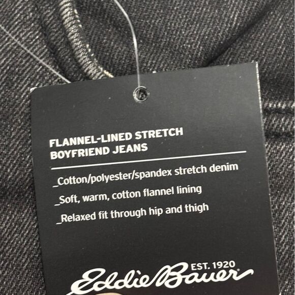 Eddie Bauer Women's Boyfriend Flannel Lined Jeans - Picture 11 of 17